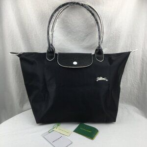 NWT Longchamp Le Pliage Original Large Shoulder Nylon Bag Tote IN NEW BLACK